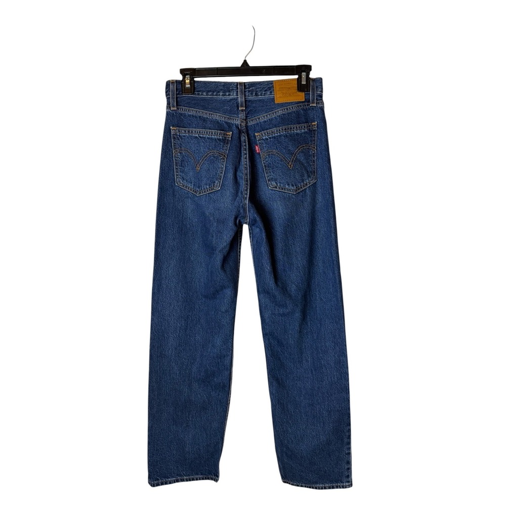 Levi's Dad Jeans Women 26 Blue Premium High Rise Straight Leg Denim Y2K Relaxed - Picture 3 of 12